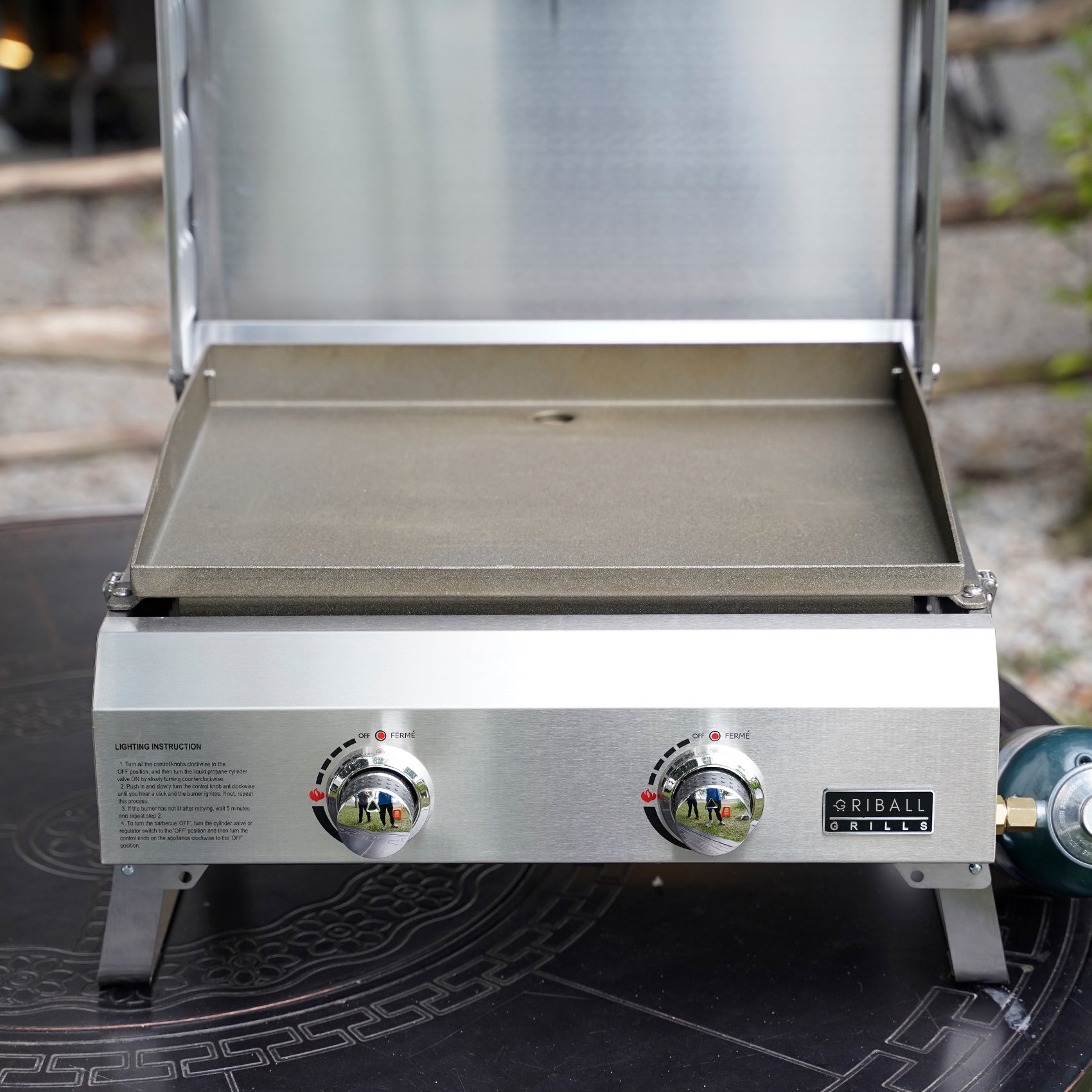 Flat Top Tabletop 2-Burner Gas Griddle